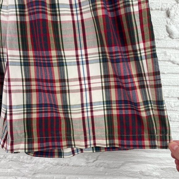 Pendleton Vintage 80s Chino Shorts Plaid Pleated High Waist Side Pockets 27 - Picture 6 of 14